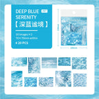 20pcs Flowing Light Wave Shadow Series Wave Theme PET Stickers