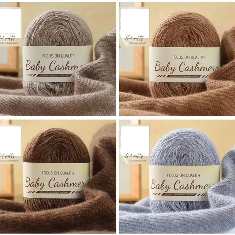 50g/roll Soft Wool Knitting Cashmere Long Thin Yarn