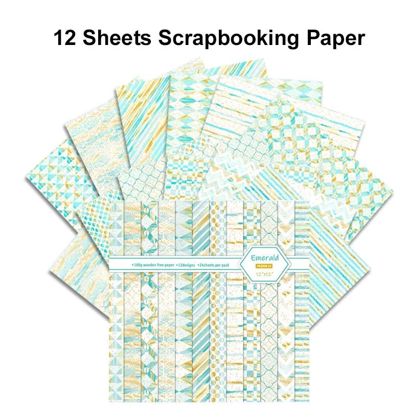 12 Sheet Scrapbook Paper 30x30cm