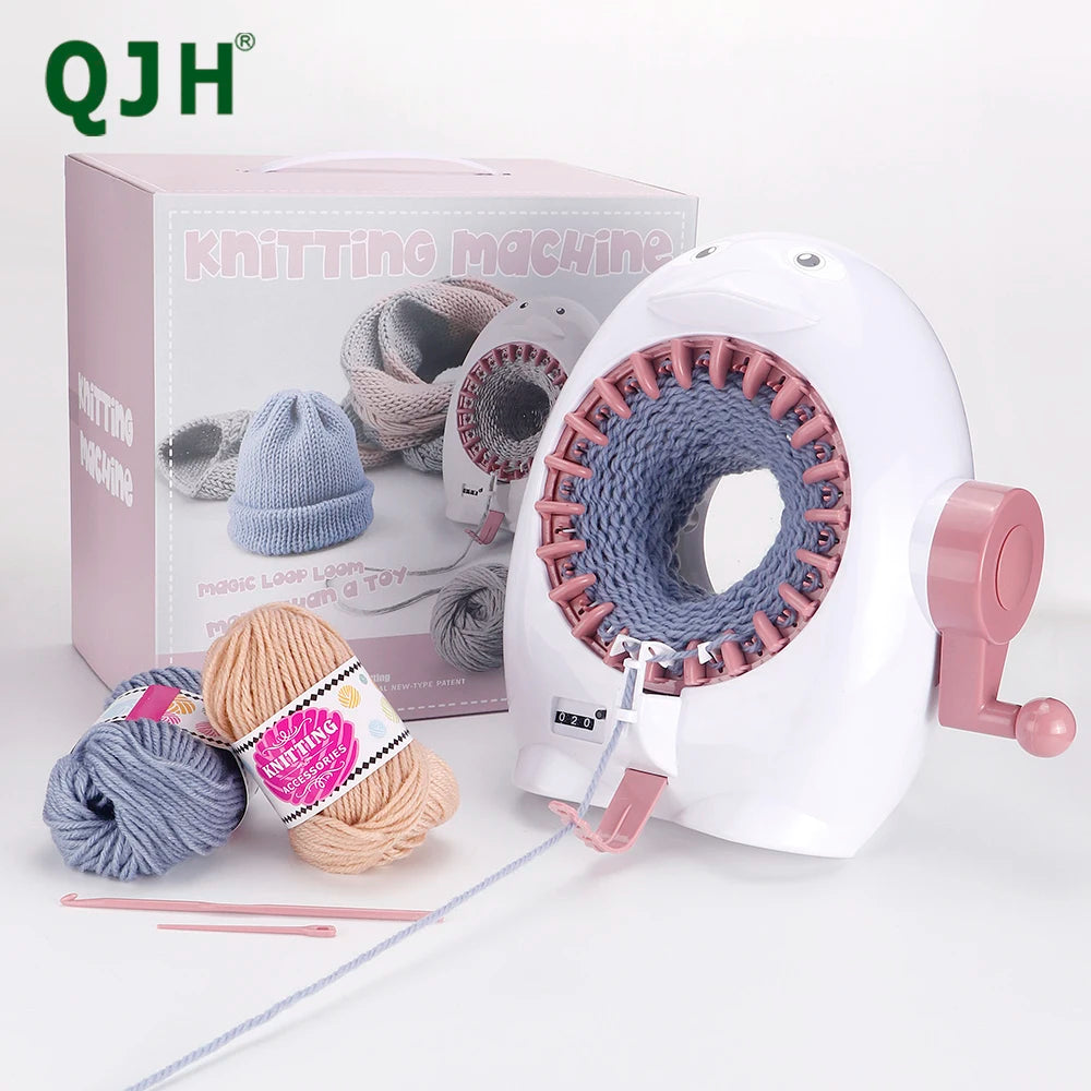 Professional 22 Needles Knitting Machine Kit (Penguin shape) Row Counter