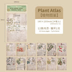 24 Sheets Retro Material Paper for Scrapbook