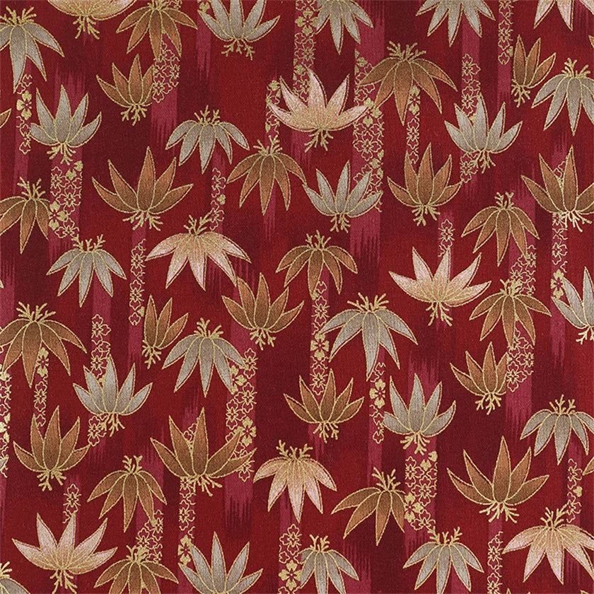 Japanese Style Kimono Bronzed Cotton Fabric