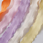 10Yards/Roll Pleated Chiffon Ribbon Wavy Edged