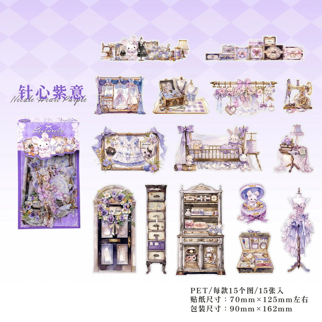 30pcs/1lot kawaii Stationery Sticker Resting leisurely