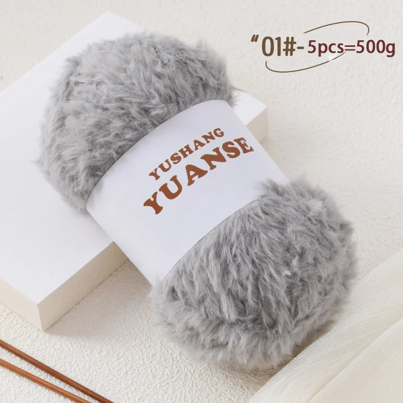 Faux Fur Yarn for Knitting