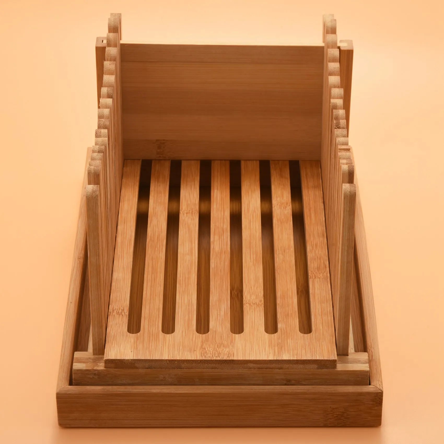 Bamboo Bread Slicer Cutting Guide - Wood Bread Cutter