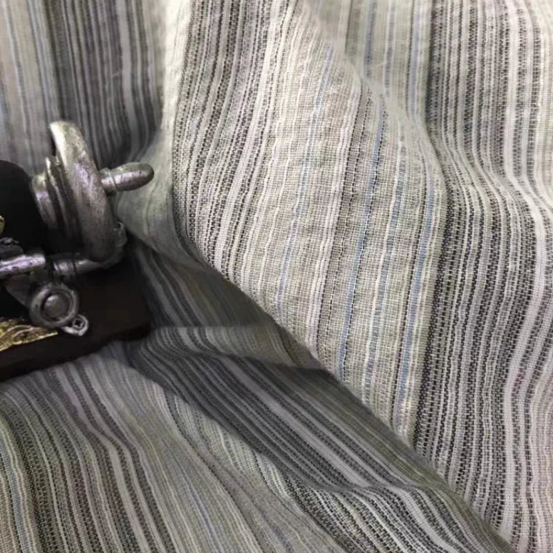 Colorful Striped Linen Fabric