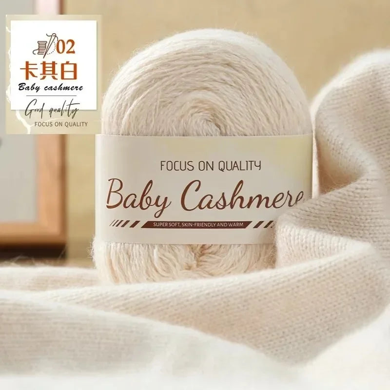 50g/roll Soft Wool Knitting Cashmere Long Thin Yarn