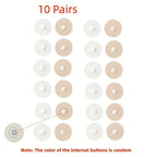 10/20 pairs of round non-ironing quilt snaps and pin clips