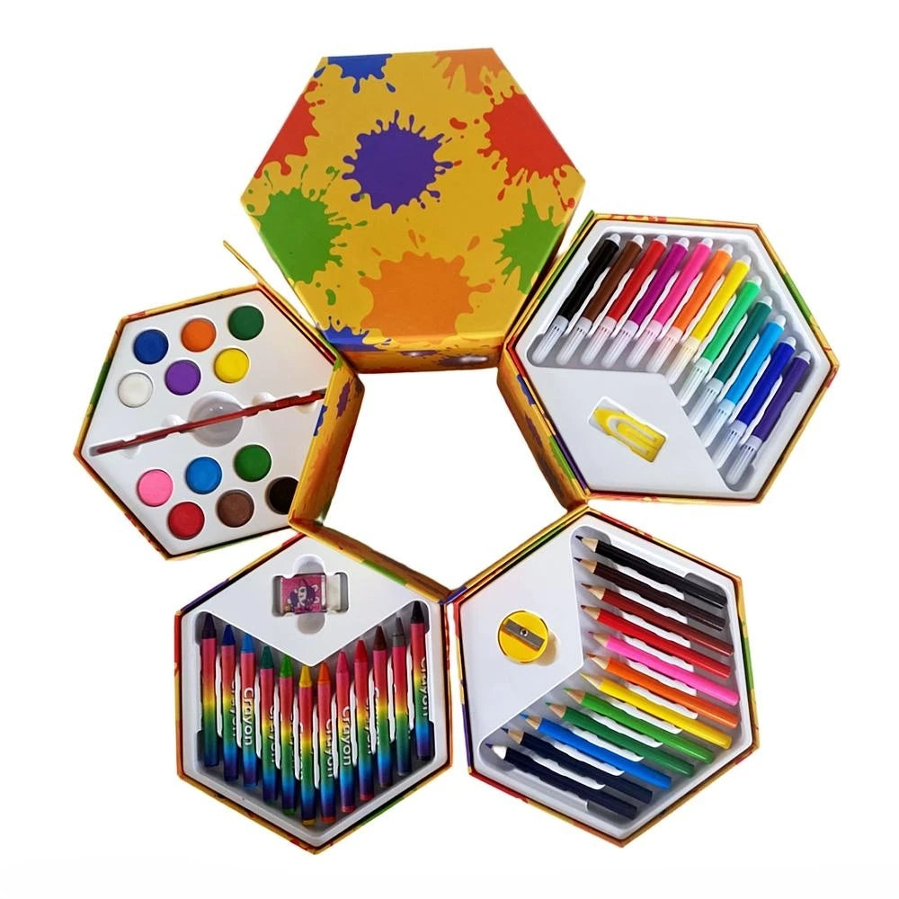 53pcs Multilayer Cartoon Art Pencil Set