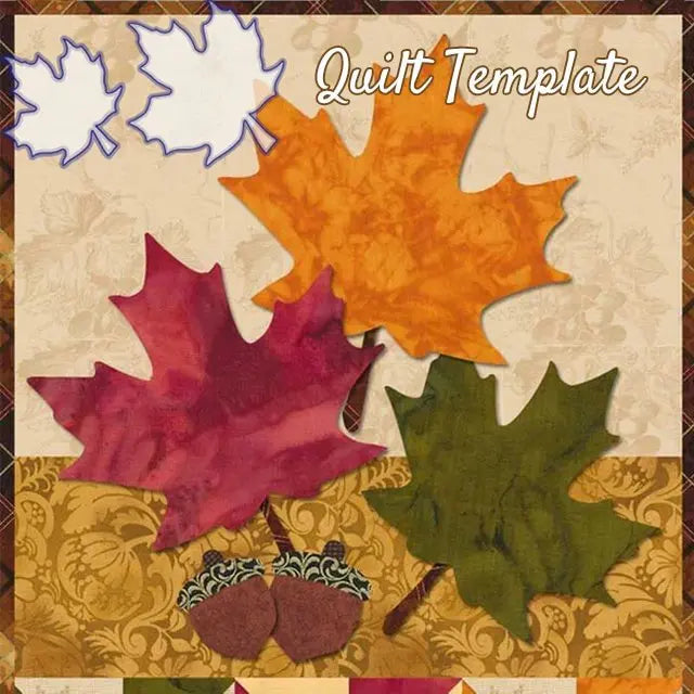 Maple Leaf Pattern Quilting Template