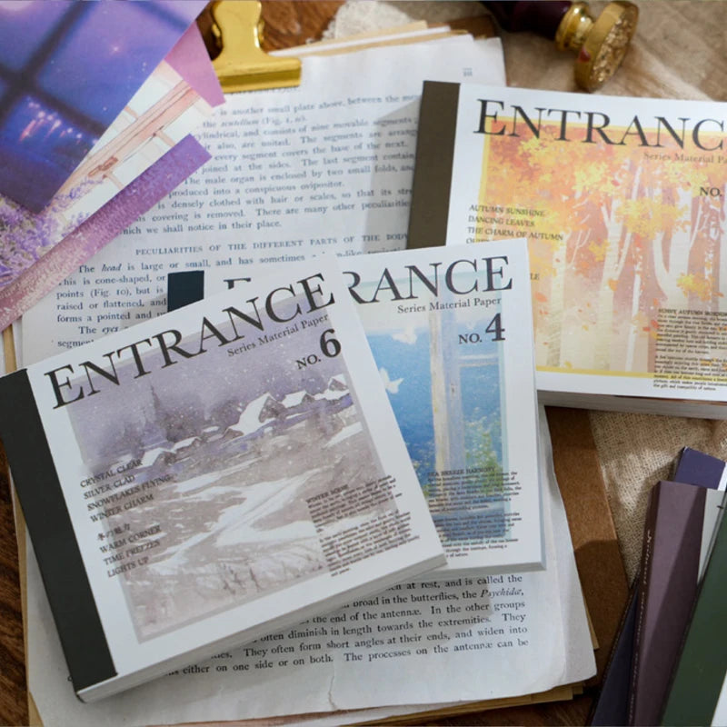 100 sheets/book, materials for seasonal scenery patterns