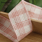 Plaid Linen Cotton Knitting Ribbons