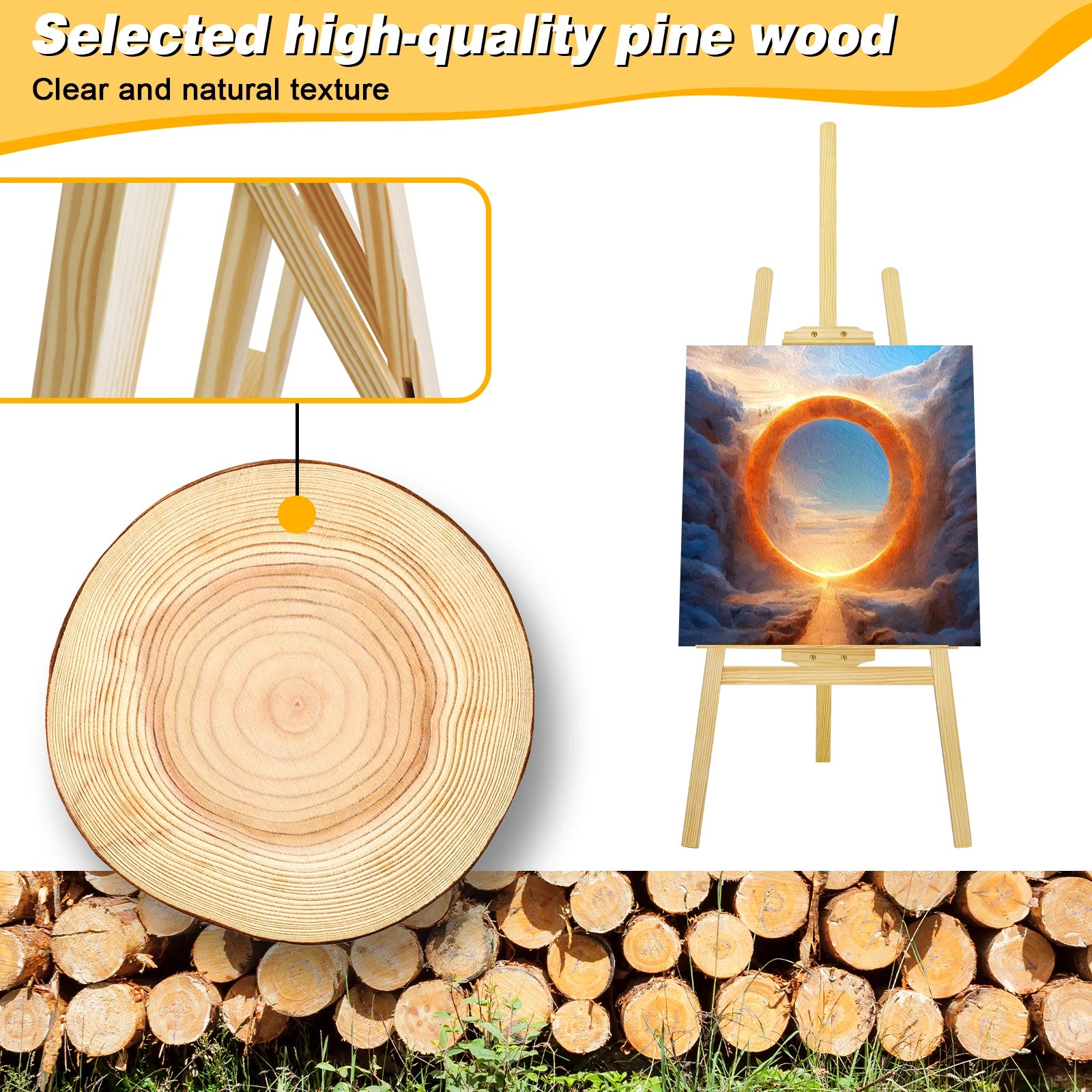 Wooden Artist Easel Adjustable Height