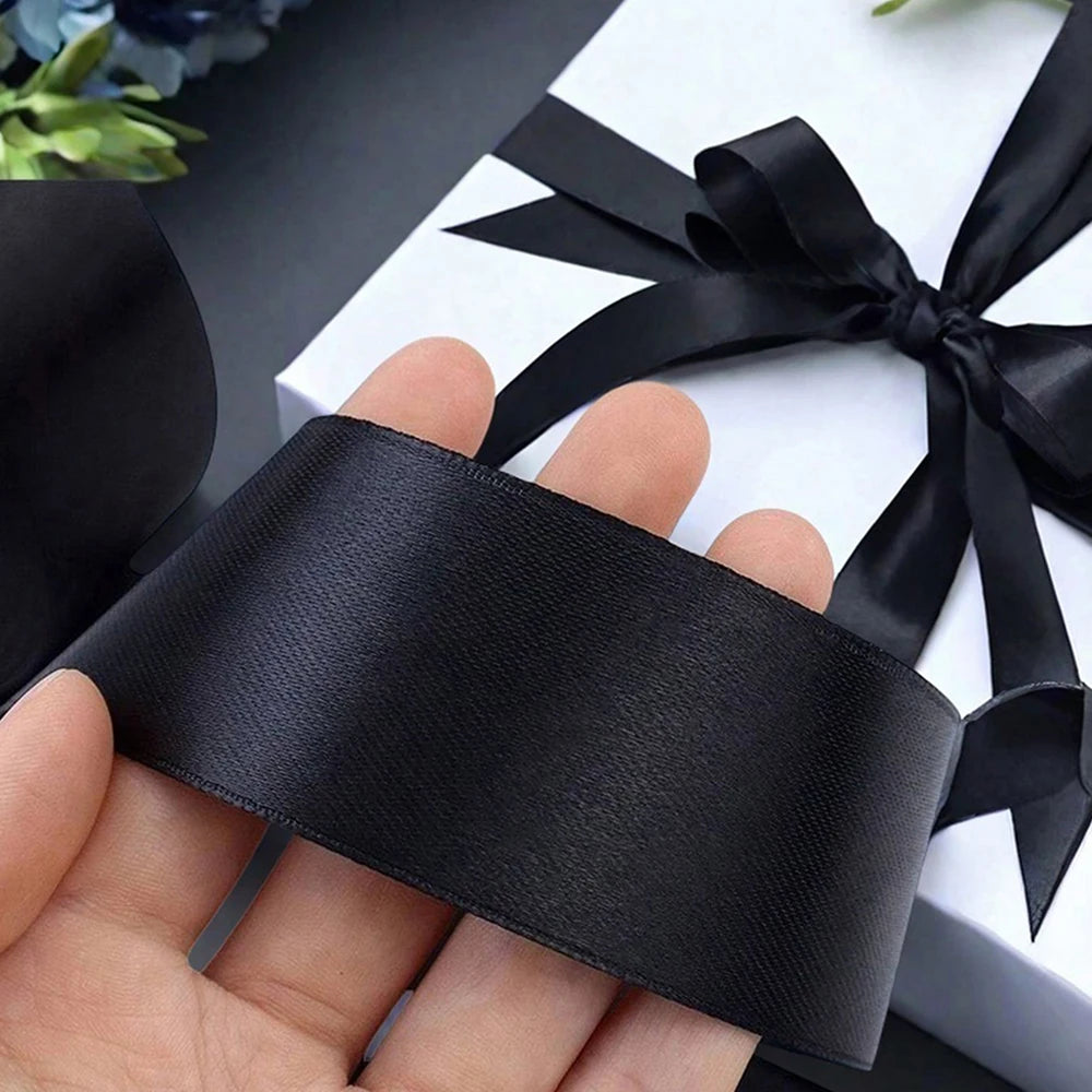 black ribbon 1-5cm wide