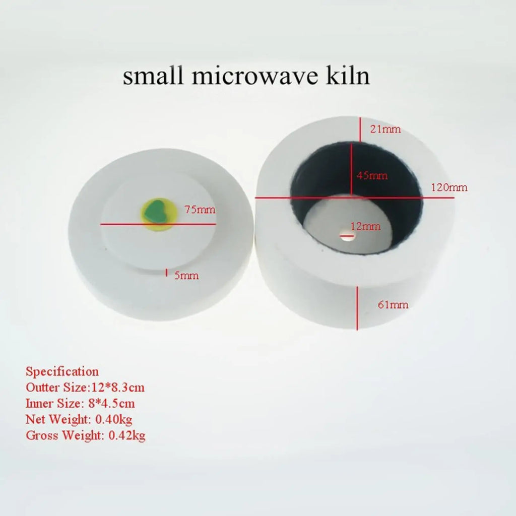 White High Temperature Resistant Ceramic Microwave Kiln For Beginner Crafts