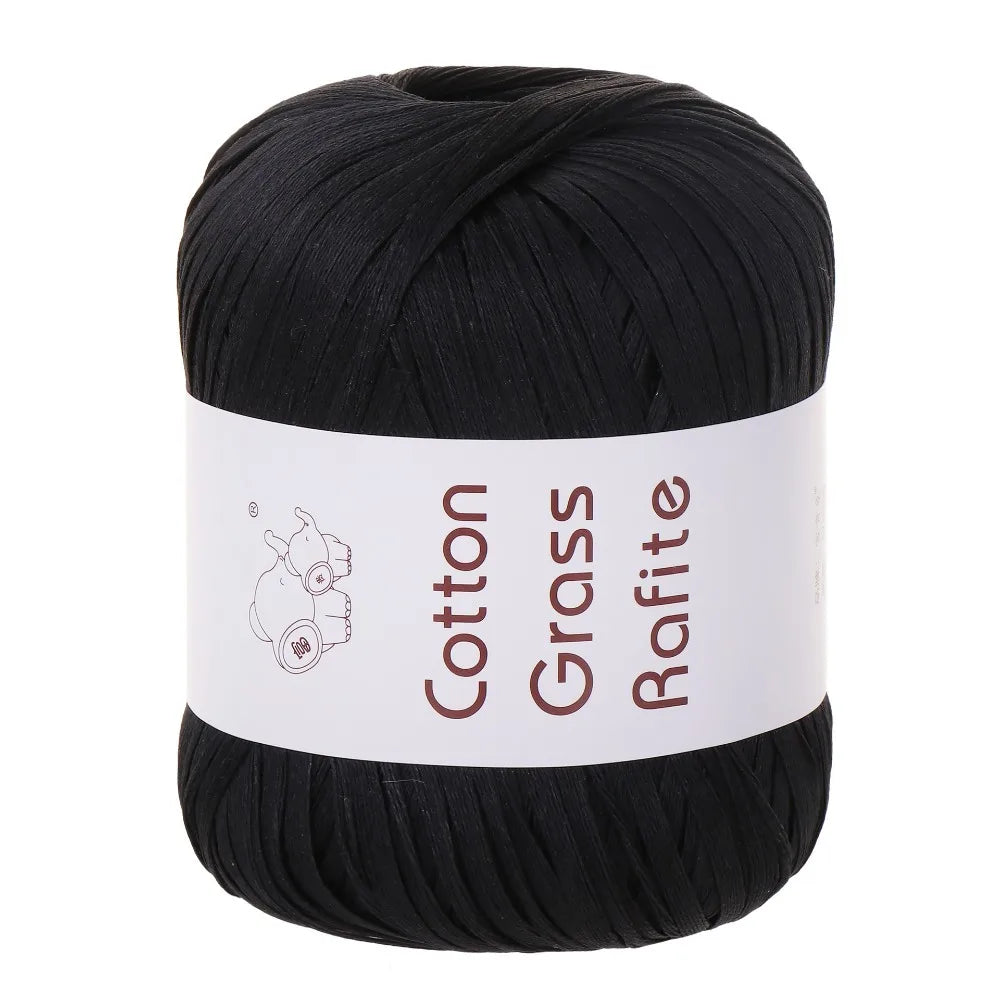 New Multicolour Rafia Yarn DIY Hand-Knitted Raffia Straw Yarn Crocheting Paper Threads Knitting