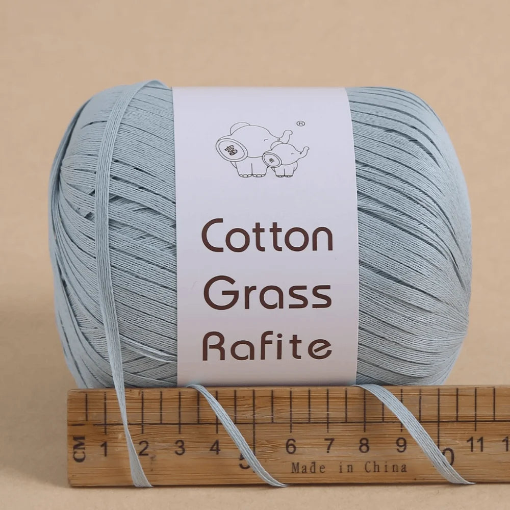 New Multicolour Rafia Yarn DIY Hand-Knitted Raffia Straw Yarn Crocheting Paper Threads Knitting