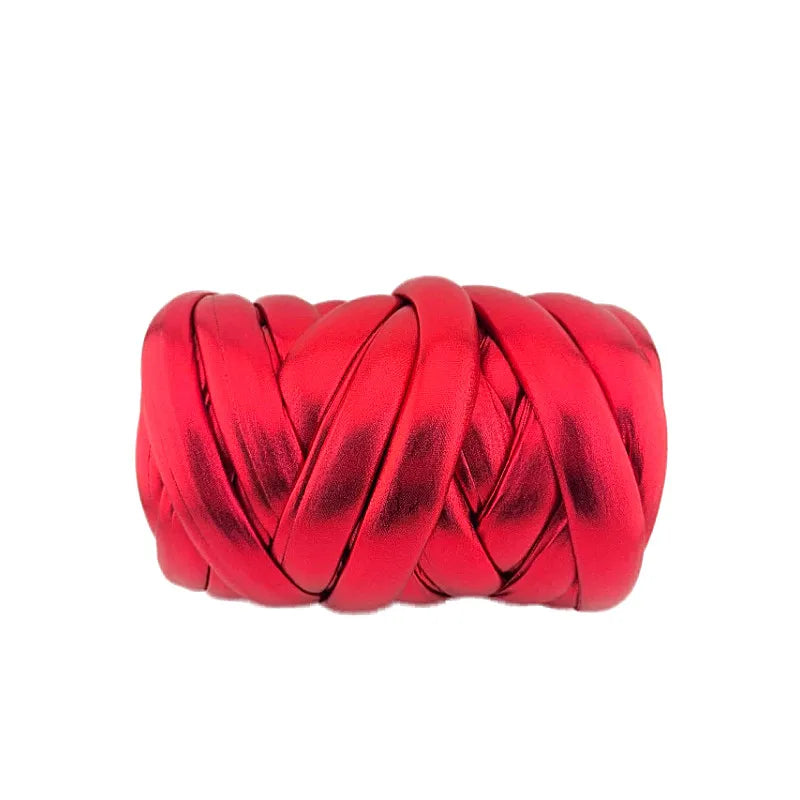 500g 1PC Imitation Metal Leather Thick Super Bulky Chunky Yarn Hand Knitting Woven Thread Basket Blanket Carpets Giant Yarn DIY