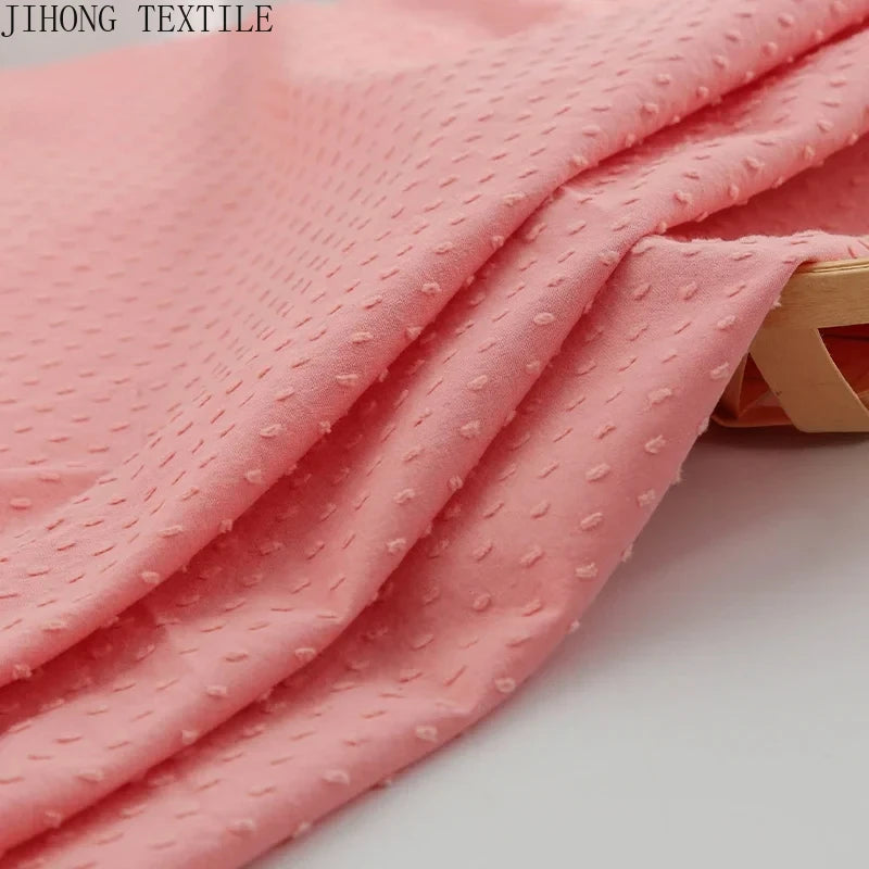 100% Cotton Jacquard Dot Swiss Woven Fabric