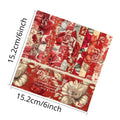 24 sheets 6"X6" Red Style Floral Scrapbook paper