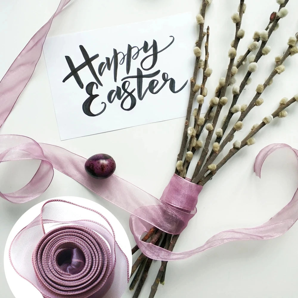 40mm 10Yards Wavy Edge Fishtail Organza Ribbon