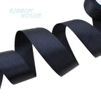 (25 yards/roll) Black Single Face Satin Ribbon