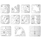 11Pcs Free Motion Quilting Templates Set