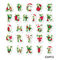 46pcs Christmas Letter Graffiti Stickers