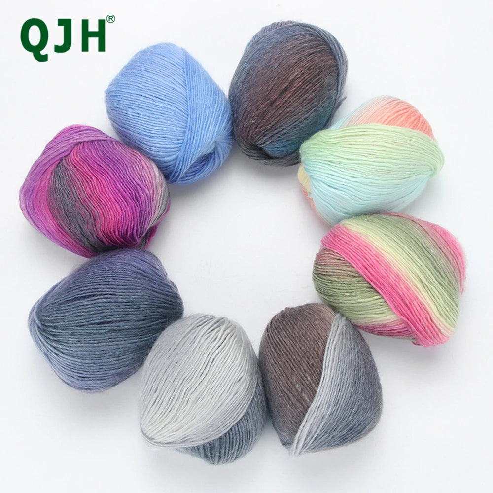 Dyed Rainbow Wool Yarn