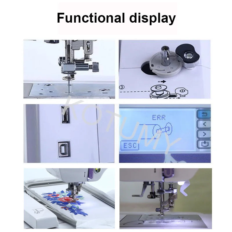 Multi-function Sewing Embroidery Machine 7" LCD Touch Screen