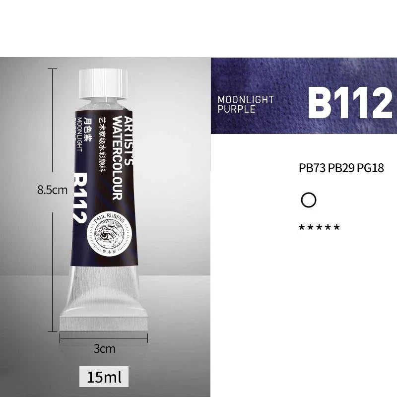 NEW Paul Rubens Professional Watercolor Paint 21 colors 15ML