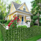 1M/3M Artificial Green Leaf Fence Panels Faux Privacy Fence Screen For Home Outdoor Garden Balcony Decoration