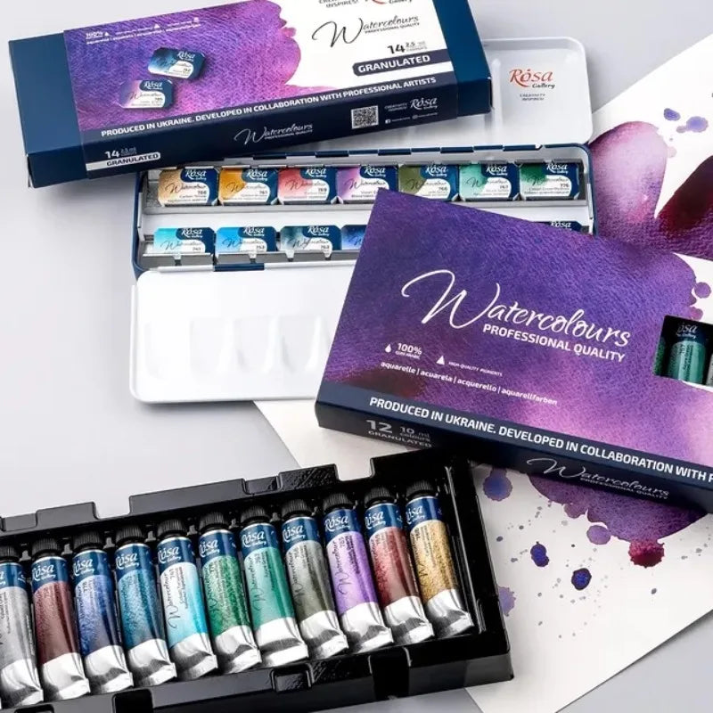 Rosa's New Artist-grade Layered Precipitation Watercolor Paint Set