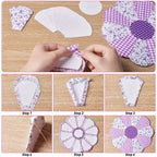 88 Pcs Flower Shape Paper Quilting Templates