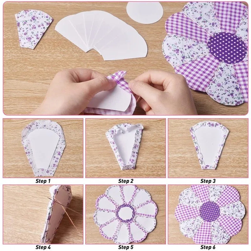 88 Pcs Flower Shape Paper Quilting Templates