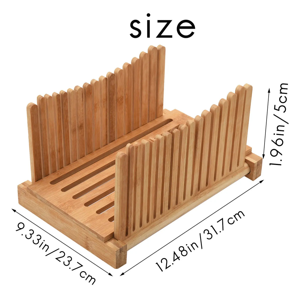 Bamboo Bread Slicer Cutting Guide - Wood Bread Cutter