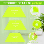 6Pcs Half Hexagon Quilting Template