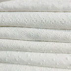 Embroidery Lace 100% Cotton Fabric by Half Yard