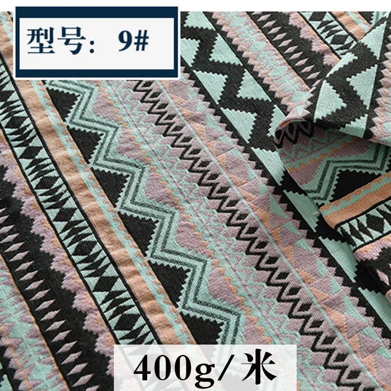 Dyed Ethnic Style Cotton Linen Fabric