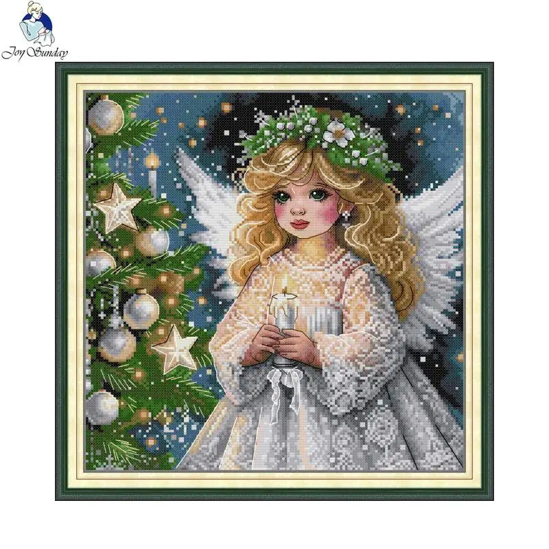 Christmas Angel Joy Sunday Counted Cross Stitch Complete Kit
