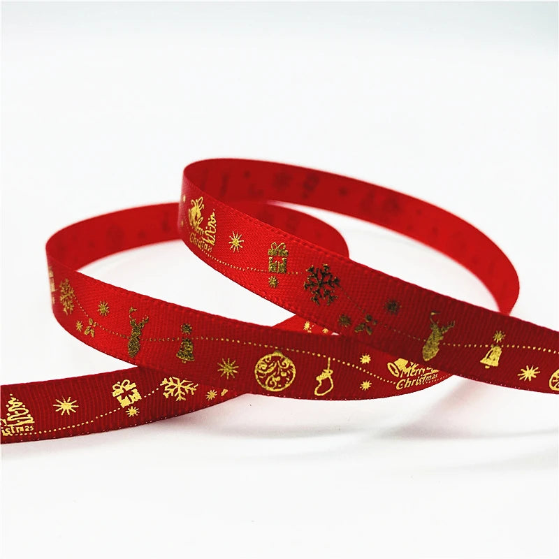 5yards/Lot 10mm Christmas Ribbon