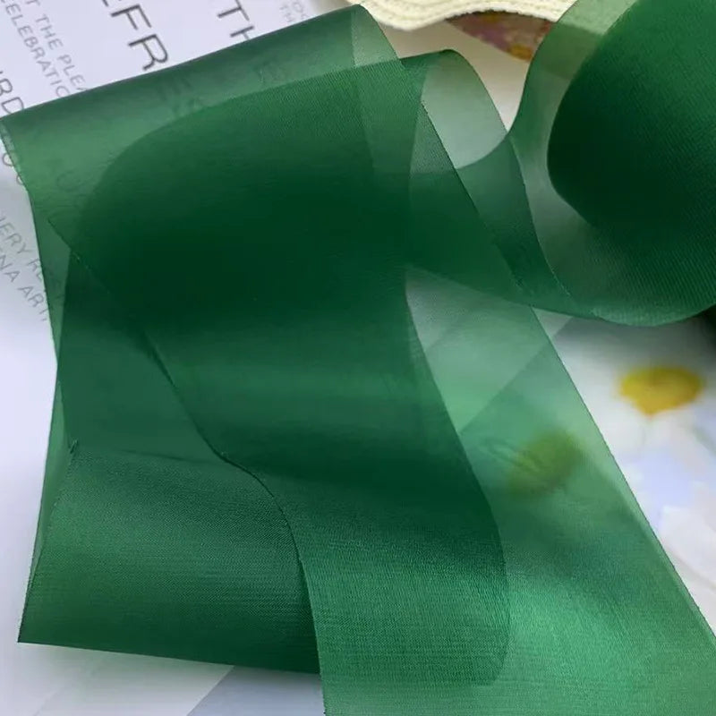 25 Yards 8CM Bright Smooth Yarn Ribbons