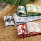Plaid Linen Cotton Knitting Ribbons