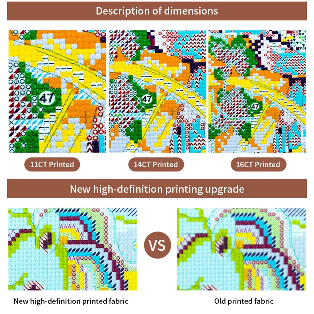 Soulgift News Pre-Printed Cross Stitch Kit