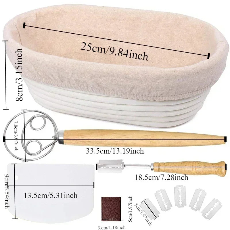 Natural Sourdough Bread Fermentation Basket Set