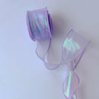 Rainbow Fishtail Ribbons Wave Edge Organza