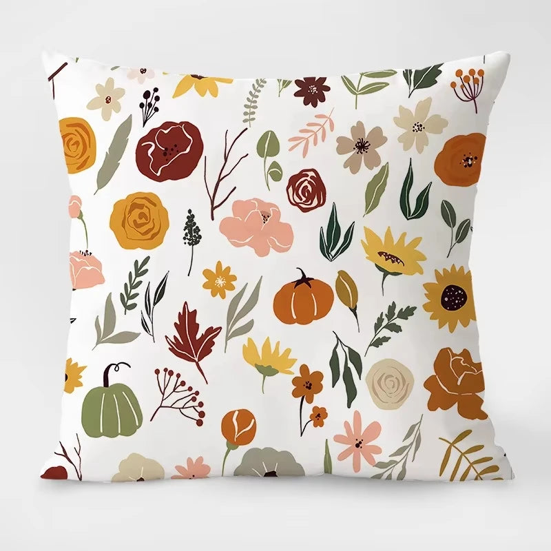 Throw pillow cover floral pattern