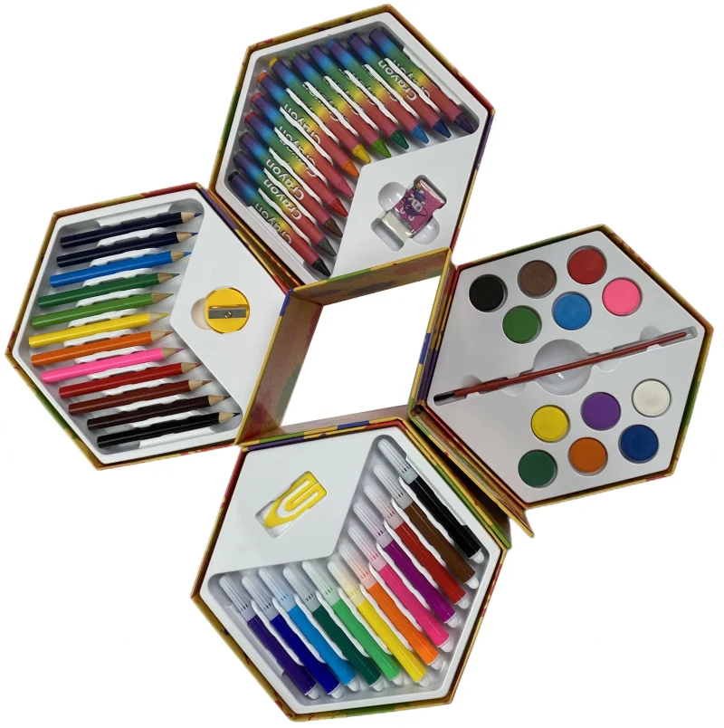 53pcs Multilayer Cartoon Art Pencil Set