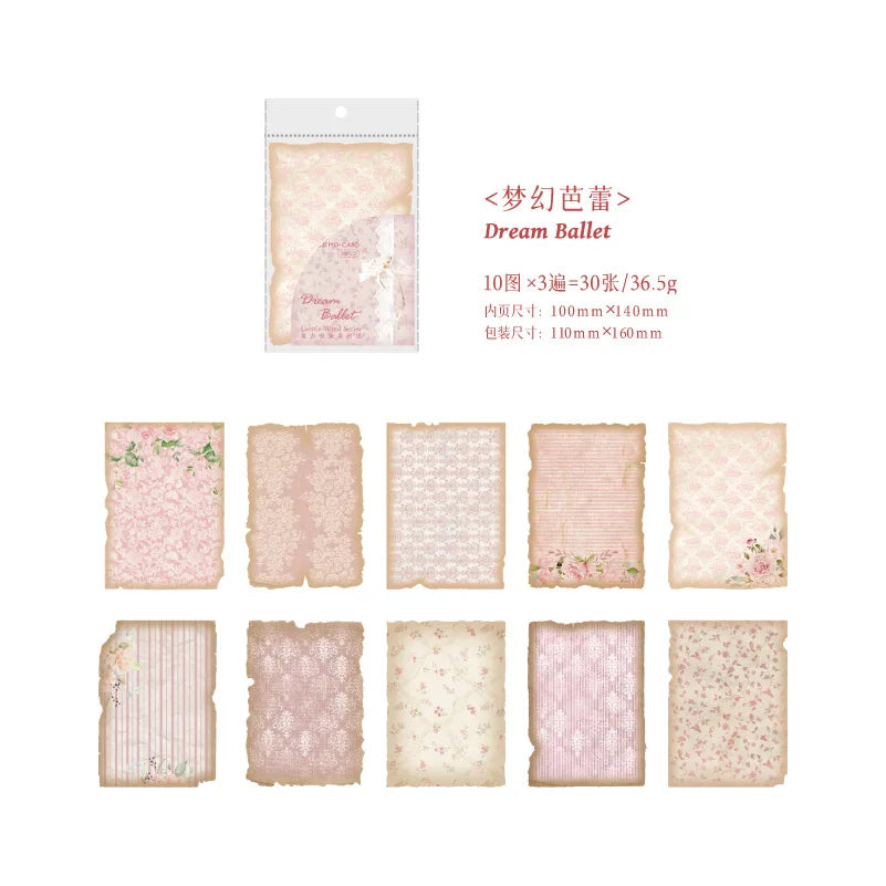 30 - Sheet Vintage Blended Material Paper Set